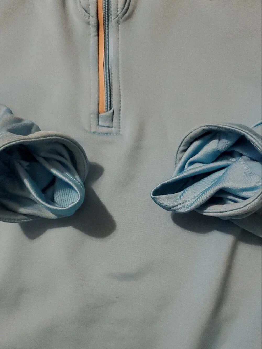 Nike Dri-Fit Sky Blue Quarter-Zip Hooded Pullover